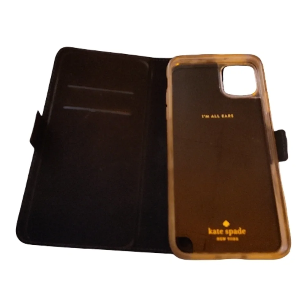 Kate Spade Black and Gold Phone Case And Magnetic Cover For iPhone 11
